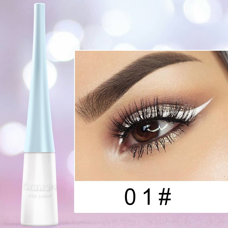 17 Colors Neon Liquid Eyeliner Pencil Colored Blue Green Yellow White Long Lasting Waterproof Eyeliner Pen Women Makeup Tools