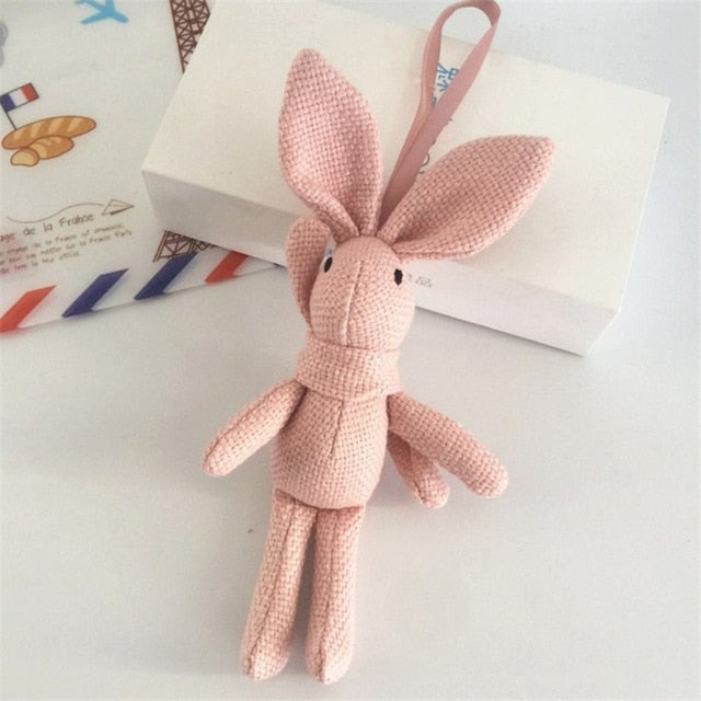 NEW Rabbit Plush , Animal Stuffed Dress Rabbit Key chain TOY, Kid's Party Plush TOY , Bouquet Plush Dolls