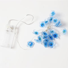 LED Battery Light String Peach Flower Lamp Christmas Outdoor Garden Decoration Flower Shape Flashing Light Peach Flower Lamp