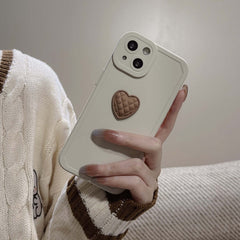 Matte phone case for iphone 7 x xr xsmax 8 plus 11 12 13 pro max 3d heart cute heart lovely soft silicone back cover shell capa