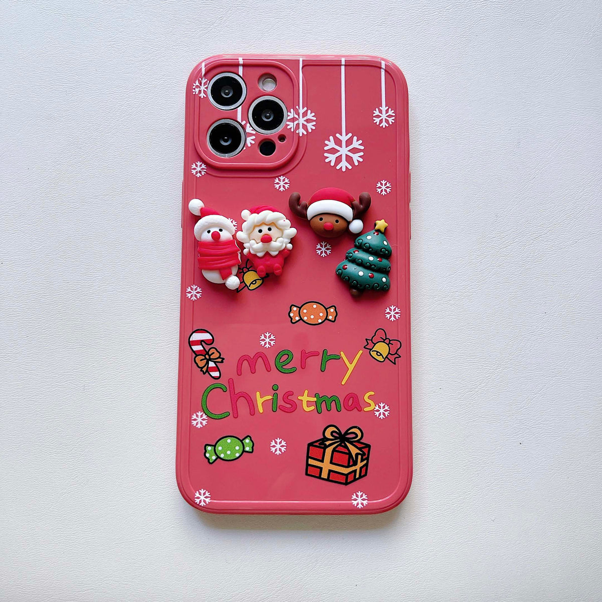Christmas gitf Santa claus tree cute cartoon phone case for iphone 13 mini 12 11 pro max 7 8 plus x xr xsmax 3d cover capa