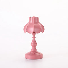 Led Eye-protection Table Night Lamp Retro Desk Light Lotus Leaf Desktop Lamps Button Switch Controls Night Lights Bedside Decor