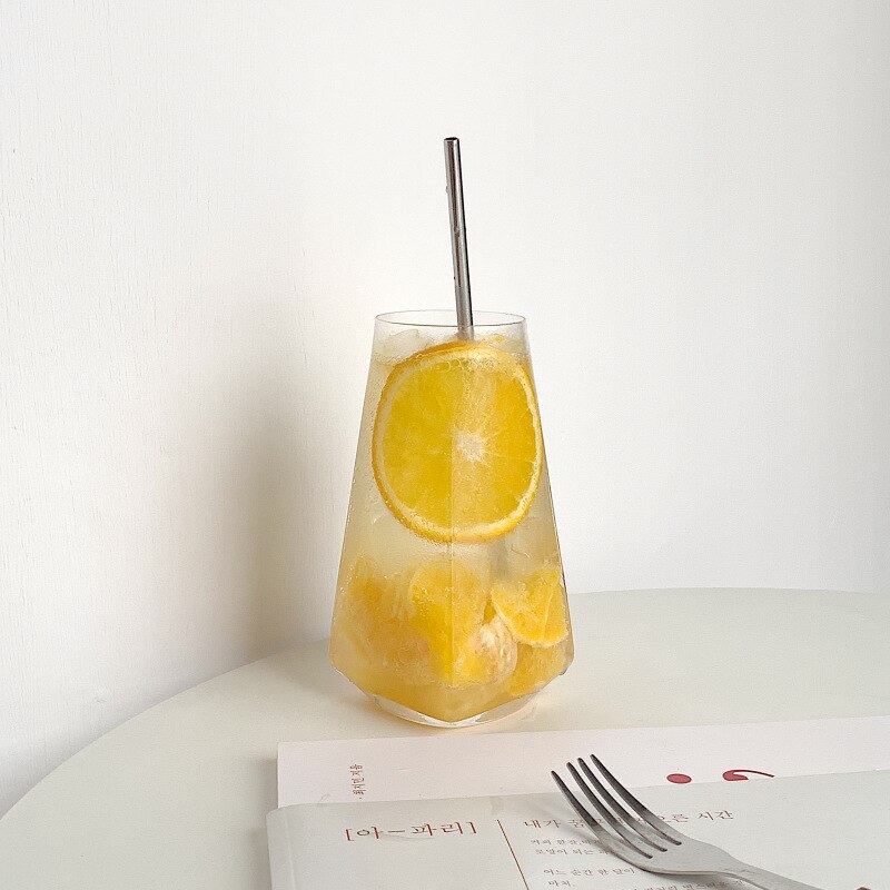 Lovely Breakfast Cup Creative Style Restaurant Glass Cup Drink Cup Transparent Soda Drink Bubble Water Juice Ice Coffee Cup