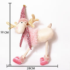 Yickyue 50CM Reindeer Deer Elk Dolls Toys Christmas Decoration Standing Toy Craft New Year Gift Home House Xmas Ornament Decor Navidad