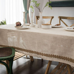 Simple Cotton Literary Retro Rectangular Decorative Tablecloths