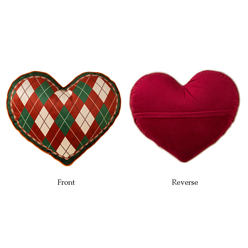 YICKYUE  -  Christmas Decoration Pillowcase Heart-Shaped Red Pillow Cover Decorative Pillows for Sofa Cushion Bedroom Square Pillowcase