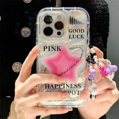 YICKYUE  -  Laser Gradient Star Phone Case For iPhone 11 Case iPhone 14 13 12 Pro Max XS XR X 7 8 6 6s Plus SE Shockproof Soft Clear Cover