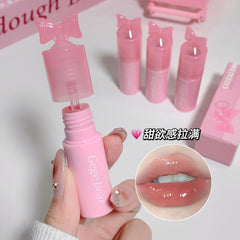 YICKYUE  -  Little Fairy Water Glow Lip Glaze Mirror Water Glow Affordable High Appearance Pure Desire Plain Makeups White Lipstick