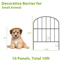 YICKYUE  Decorative Garden Fencing, Rust-Proof Wire Panels for Animal Barriers, Edge for Dogs & Flower Plants, Outdoor Backyard Arch Bord