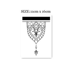 Waterproof Temporary Tattoo Sticker Exotic Lace Line Pattern Design Body Art Fake Tattoo Flash Tattoo Leg Female