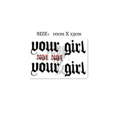 Waterproof Temporary Tattoo Stickers Letter Tattoo Flash Tattoo Chest Female Male
