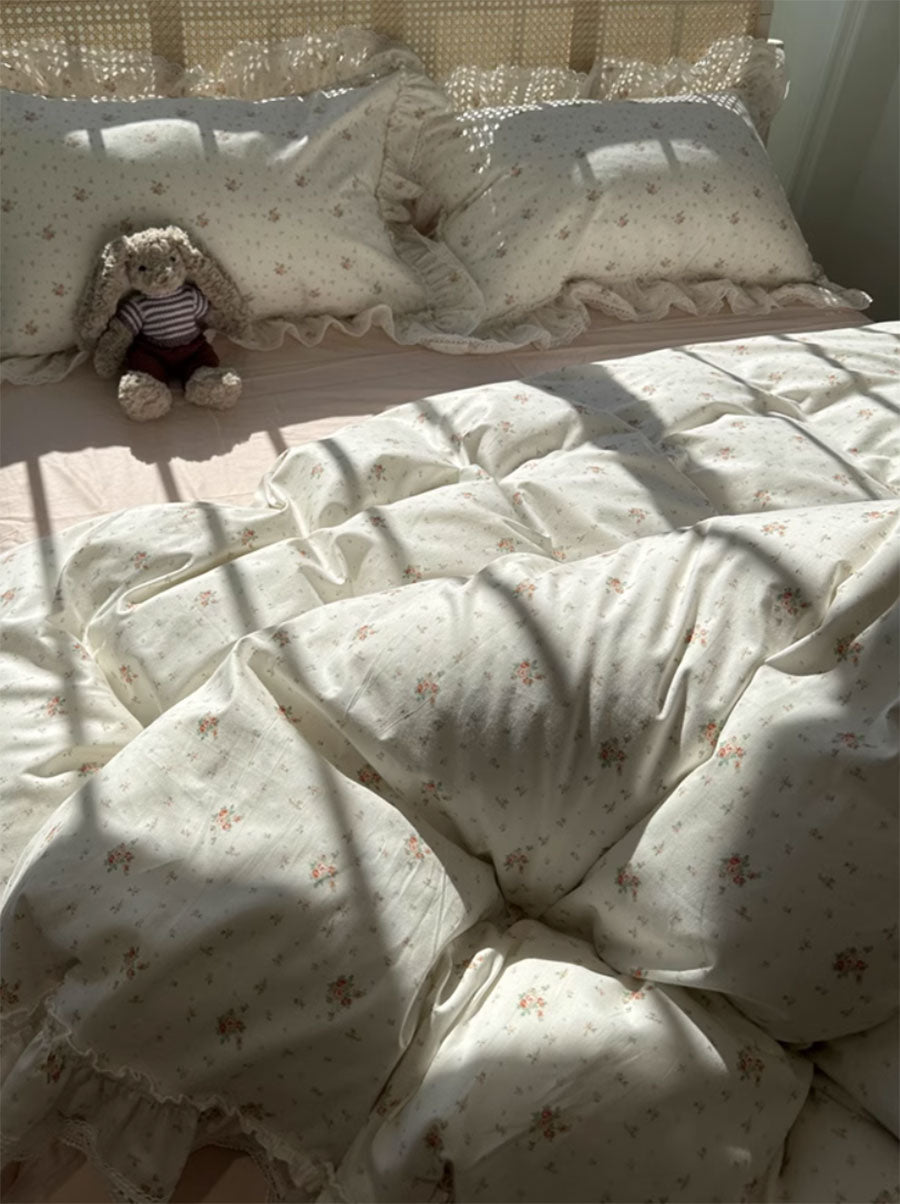 YICKYUE  -  Romantic sweet fairyfair pastoral floral bedding set,twin full queen king cotton home textile bed sheet pillow case quilt cover