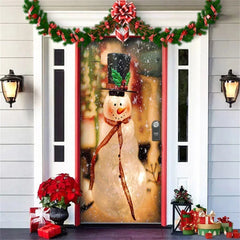 YICKYUE  -  New Year Christmas Background Decoration Hanging Cloth Christmas Door Background Cloth Party Decoration Tapestry Door Cover 2025