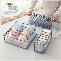 Organizer for Underwear Storage Boxes for Socks Bra Home Washable Foldable Separated Storage Dressing Organizers Divider Boxes