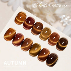 YICKYUE  -  Amber Cat Eye Nail Oil Glue Popular Crystal Cat Eye Brown Nail Shop Special 10ml/ Bottle  Nail Supplies