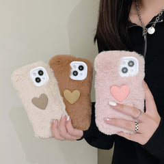 Warm 3d love soft silicone phone case for iphone 11 12 13 pro max x xr xsmax 7 8 plus cartoon cute heart cover
