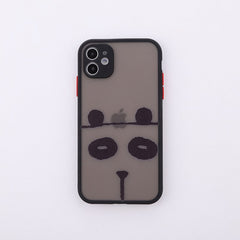 Black soft silicone animal dog panda cartoon phone case for iphone x xr xs max 7 8 plus 12 mini 11 pro max cute rabbit cat cover