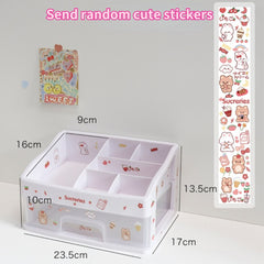 Korea Transparent Storage Box Drawer Organizer Storage Multi Layer Plastic Container Cosmetic Storage Box Makeup Organizer Desk