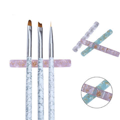 5 Grids Acrylic Clear Nail Brush Rack Shelf Painting Pen Rest Holder Stand Colorful Uv Gel Brush Display Holder Nail Art Tools