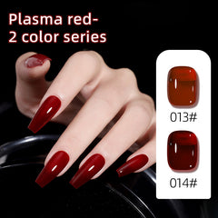 YICKYUE  -  New Red Gel Nail Polish 9ml Crystal Cat Eye Magnetic Gel Nail Polish Champagne Gold Glitter 5ml Effect Soak Off UV Gel Nail Art