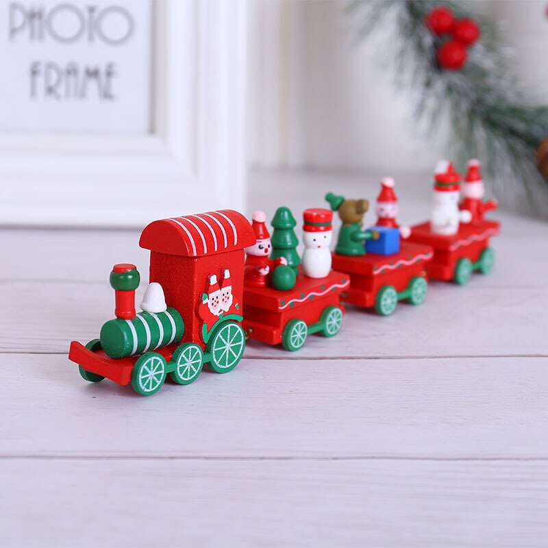 Wooden/Plastic Train Christmas Ornament Merry Christmas Decoration For Home 2022 Xmas Gifts Noel Natal Navidad New Year 2023