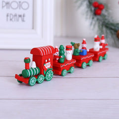 Wooden/Plastic Train Christmas Ornament Merry Christmas Decoration For Home 2022 Xmas Gifts Noel Natal Navidad New Year 2023