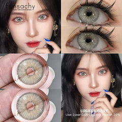 YICKYUE  -  1pair New Natural Contact Lenses Korean Cosmetic Makeup Pupils Contact Lens Gray Eyes Contacts Color Blue Lenses Yearly