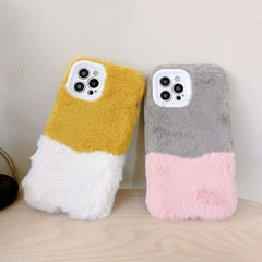 Plush warm phone case ins jane silicone cover for iphone 13 mini 11 12 pro max x xr xsmax 7 8 plus cute soft cover capa
