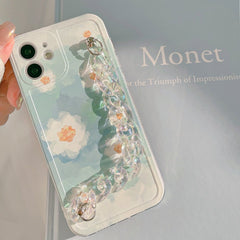 Ins laser bracelet silicone cover cute phone case for iphone 12 mini 11 pro max 8 7 plus x xr xs max woman girl shell funda