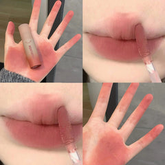 Yickyue Rose Red Brown Stain Lip Gloss Waterproof Long-lasting Easy To Wear Velvet Lip Mud Autumn/Winter Ambience Korean Makeup Lip Tint