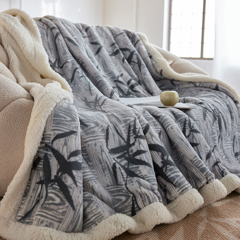 YICKYUE  -  3D Sherpa Christmas Throw Blanket Fluffy Soft Stitch Winter blanket Fleece Flannel Plush Microfiber Bed blankets for Couch Sofa