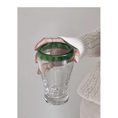 Medieval Green Transparent Glass Bubble Manual Cup Tea Cup Milk Juice Cup New Water Cup Creative Personalized Drinking Set