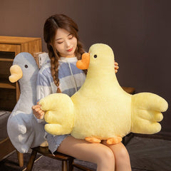 Armchair Seat Big Goose Cushion For Office Dinning Chair Desk Seat Backrest Pillow Office Seats Massage Little Yellow Duck Dolls