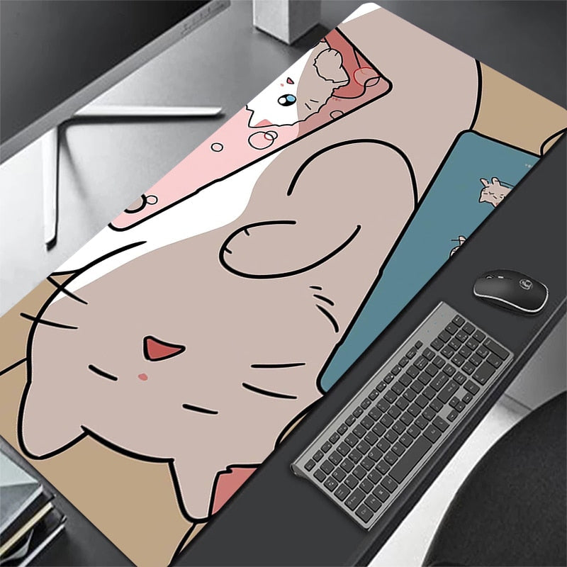 PC Gamer Cabinet Mouse Mat Desk Pad Cute Mousepad Anime Carpet Gaming Computer Mat Pad On The Table Pink Desk Mausepad 90X40 DIY