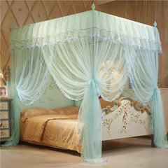 1.5*2 M European Style 4 Corner Post Romantic Princess Lace Canopy Mosquito Net No Frame for Twin Full Queen King Bed Netting Bedding