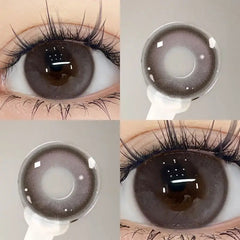 YICKYUE  -  2pcs Korea Nature Fashion Colored Contact Lenses with Myopia Diopter Eyes Blue Eye Lenses Beauty Pupil New Fast Shipp