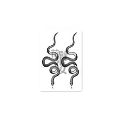 Waterproof Temporary Tattoo Stickers Black Snake Design for Men And Women Instep Instep Back of the Hand Flash Tattoo
