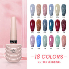 Ennisi Explosion Diamond Glitter Nail Gel Polish Sequins UV Gel Nail Varnish Nail Art Crystal Diamond Bundi Powder Nail Gel Glue