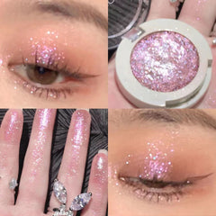 YICKYUE  -  Monochrome Eyeshadow Palette Shining Sequins Diamond Galaxy Eye Shadow Makeup Pearlescent Glitter Brighten Eyes Korean Cosmetic