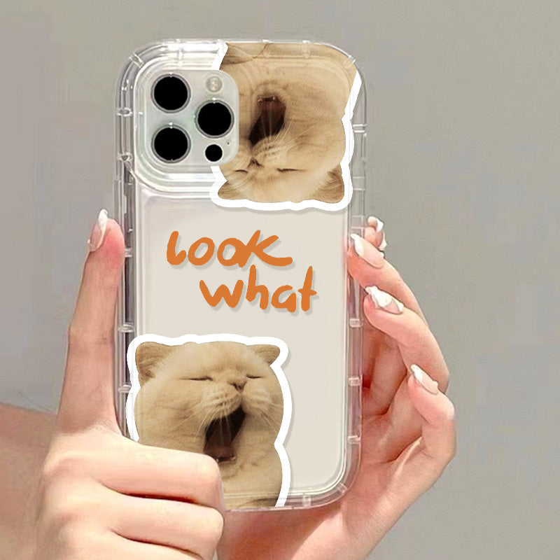 YICKYUE  -  Korean Cartoon Dog Cute Cat Phone Case For iPhone 14 Pro Case for iPhone 13 11 15 12 Pro XS Max XR X 6 6s 7 8 Plus SE Soft Cover
