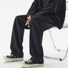 Hearujoy Streetwear Italian Style Men Naples Suit Pants Pendant Advance Sense Loose Straight Trouser Summer Fashion Casual Pant Handsome