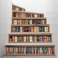 6Pcs/Set DIY Bookcase Decoration Stair Stickers Living Room PVC Self-Adhesive Home Waterproof Wall Stickers Step Stickers