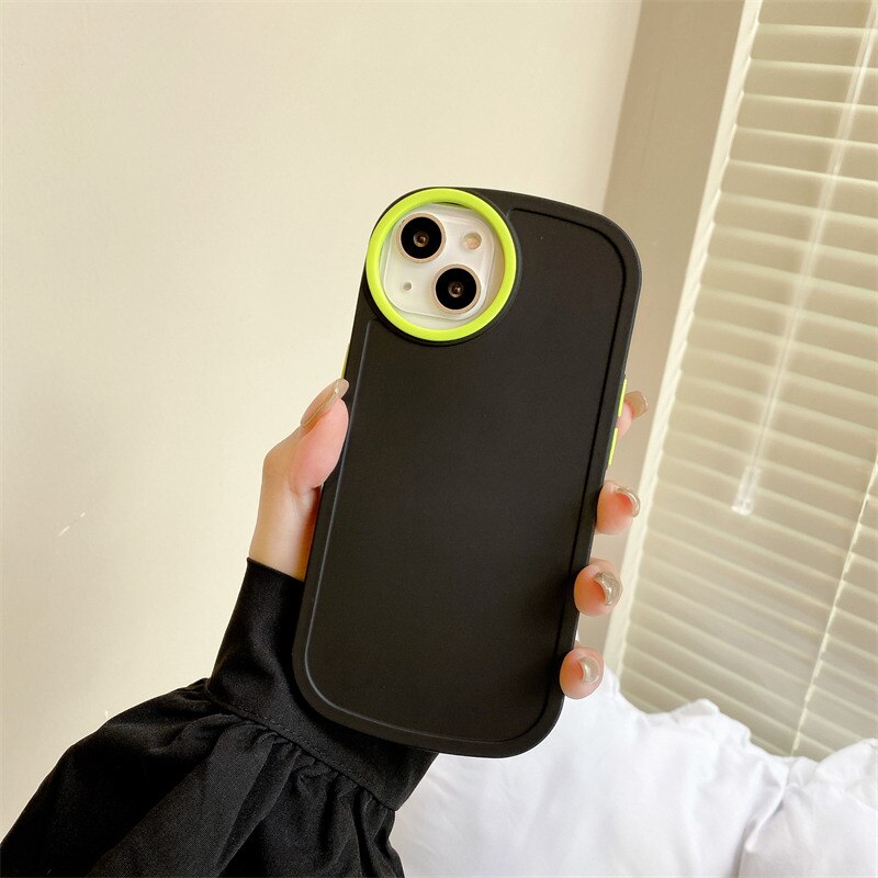 Candy Color Cute Round Soft TPU Phone Case For iPhone 13 12 Pro Max 11 Pro Max X XS XR 7 8 Plus Shockproof Plain Bumper Cover