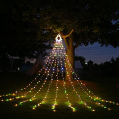 Outdoor Lawn Christmas Tree Led Lights String Christmas Decoration Hanging Lights Fairy Xmas String Lamps New Year Gifts Navidad