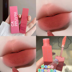 YICKYUE  -  Velvet Matte Cloud Feeling Lip Mud Red Brown Whitening Lipstick High Appearance Colorful Lip Glaze Lasting Waterproof Lip Gloss