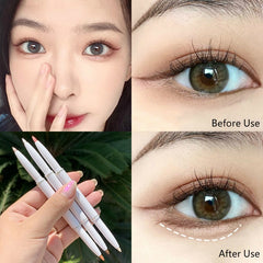 Professional Double Headed Silkworm Pen Highlighter Eyeshadow Pencil Brighten Eye Makeup Highlight Pen Waterproof Eyeliner Pen