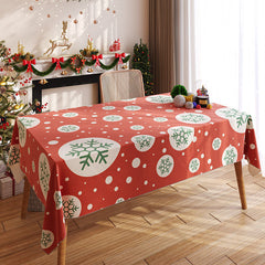 Yickyue Christmas Linen Tablecloth Fashion Light Luxury Rectangular Tablecloth Suitable for Dinner Party Holiday Wedding Decoration