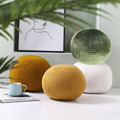 Decorative Ball Throw Pillow for Sofa Chair Creative Stuffed Home Office Car Nap Pillow Nordic Soft Plush Bedroom Couch Cushion