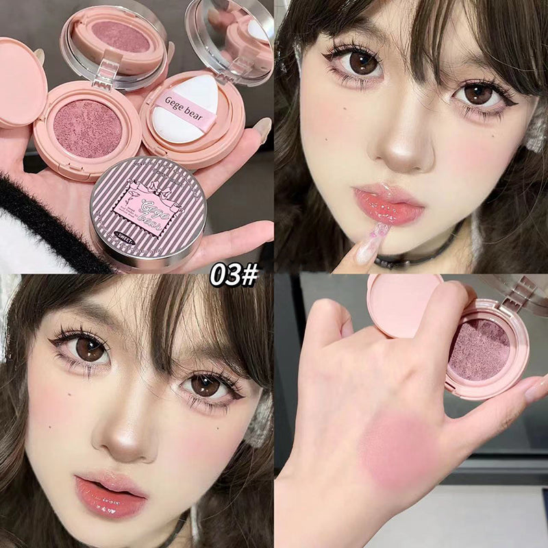 YICKYUE  -  Cute Liquid Blusher Air Cushion Nude Natural Face Brighten Apricot Peach Tint Blush Shading Rouge Rubor Korean Makeup Cosmetics