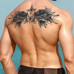 YICKYUE  -  New Wing Corsage Herbal Tattoo Stickers Chest Back Big Pattern Waterproof Semi-permanent Fake Tattoos Art Lasting Tatouage Man